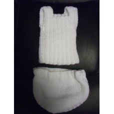 18 Inch Dolls Vest And Pants WHITE