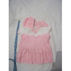 Pink and white dolls 16 inch complete outfit