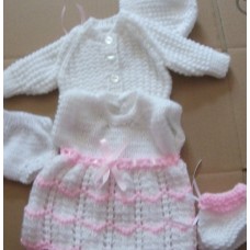 Handknitted pram set 15 - 16inch baby doll