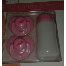 WHITE BOTTLE AND DUMMIES SET