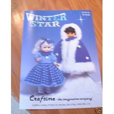 CRAFTIME KNITTING PATTERN 13 inch DOLL WINTER STAR