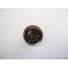 Bronze & Black Flower Button Pack Of 10